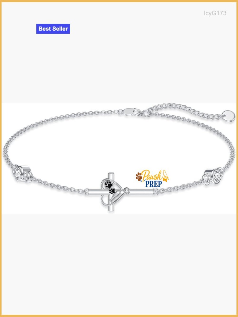 Sterling Silver Vet Nurse Bracelet with Stethoscope Charm 7-9 Inch